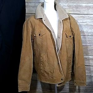 Genuine Leather Tan Coat